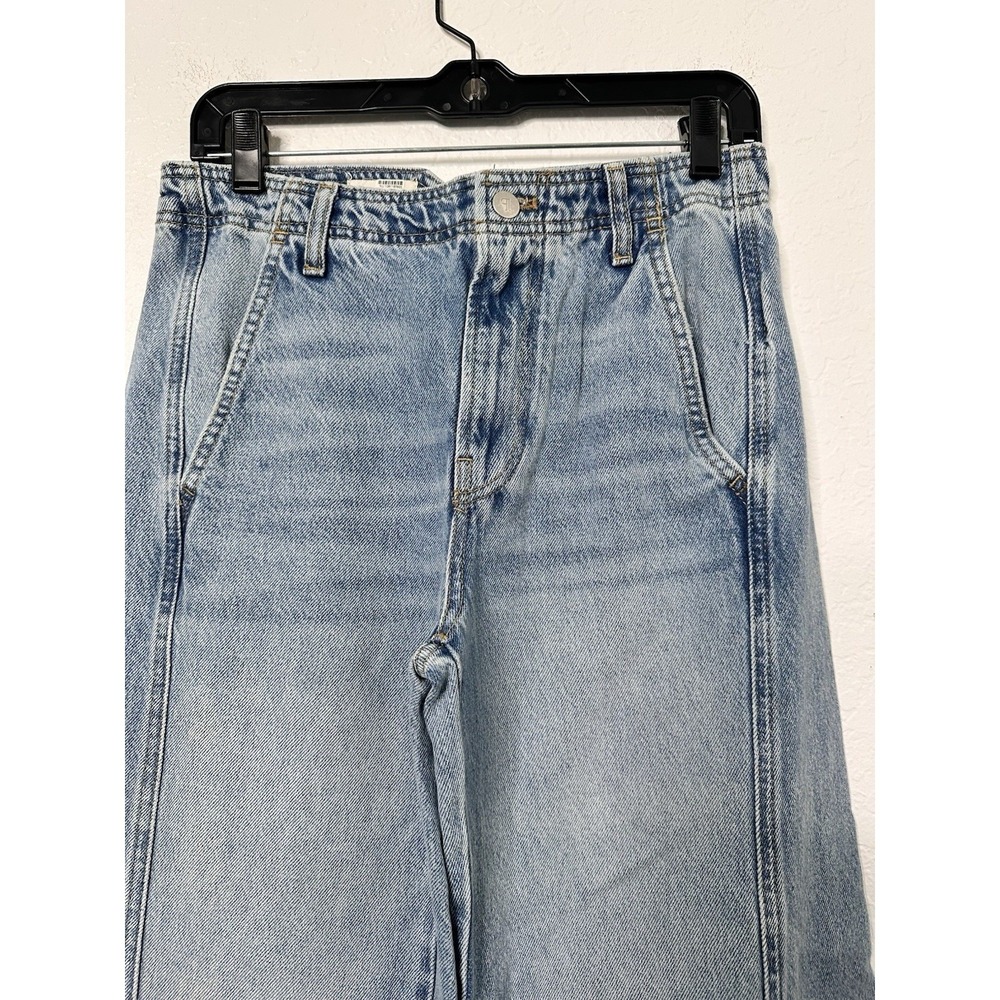 Pilcro High-Rise Slouch Wide Leg Denim Jeans Size 27T - Picture 5 of 11
